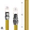 Flextron Gas Line Hose 3/8'' O.D.x48'' Len 3/8" FIPx1/2" MIP Fittings Yellow Coated Stainless Steel Flexible FTGC-YC14-48J - alternate 2